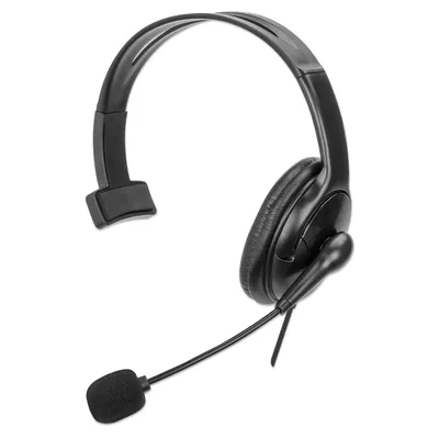 Produktbild von MANHATTAN Mono USB-Headset links / rechts tragbar 2m Kabel