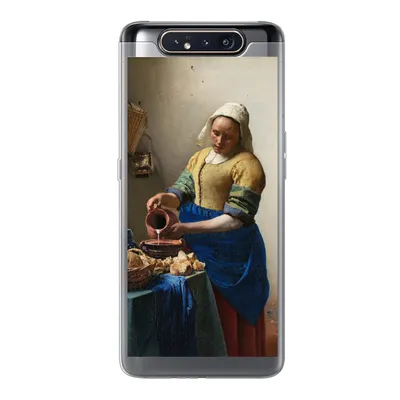 Produktbild von MuchoWow® Handyhülle Schutzhülle Hülle für Samsung Galaxy A80 Das Milchmädchen - Johannes Vermeer Silikon Softcase Handy Hülle - Schutzdeckel