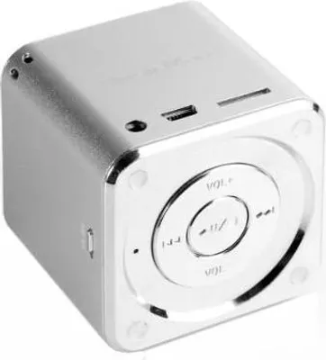 Image de Technaxx Mini MusicMan Soundstation Argent - Mini haut-parleur portable / station de son avec lecteur MP3 intégré - Argenté