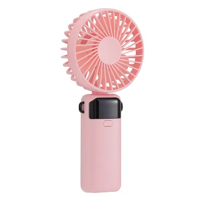 Produktbild von Mini Handventilator Leise Tragbarer Fan Lüfter USB Ventilator mit Akku Rosa