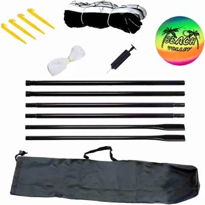 Immagine prodotto di Rete da beach volley, calcio badminton con supporto, sacchetto per cortile, all'aperto, portatile