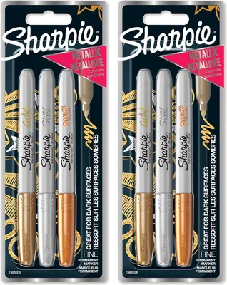 Produktbild von Sharpie Metallic Permanentmarker fein, 6 Stück