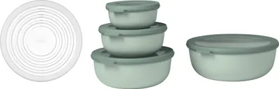 Produktbild von Mepal - Mikrowellengeschir set 4 teilig mit Mikrowellen-Abdeckung Cirqula - Mikrowellen Geschir - Geeignet für Kuhlschrank, Gefrierschrank & Mikrowellengeschirr - 4,6 l - Nordic sage