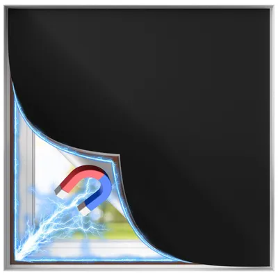 Verdunkelungsrollo ohne Bohren, 200x145 cm, Schwarz, 100% Verdunkelung