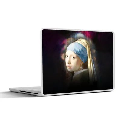 Produktbild von MuchoWow® Laptop Aufkleber Sticker Cover Das Mädchen mit dem Perlenohrring - Vermeer - Nebel 31x22.5 cm - Laptop-Deko