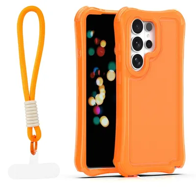 Image de Coque de protection Safepop avec cordon pour Samsung Galaxy S26 Ultra, couleur orange
