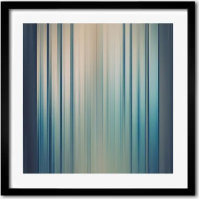 Produktbild von Bild - 50 cm x 50 cm - MDF - Rahmen, Wandkunst - Blaue Streifen