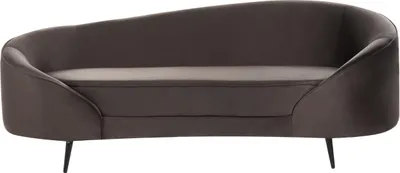 Zdjęcie produktu dla BELIANI Sofa welurowa ciemnobrązowa 3 osobowa w stylu glamour zaokraglony kształt złote nóżki