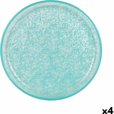 Image de Assiette plate Samaritaine turquoise Ø 19 cm (6 pièces)