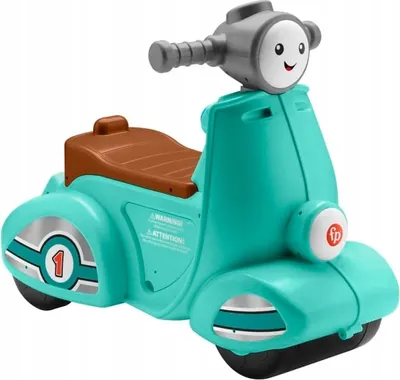 A child's ride-on toy scooter.