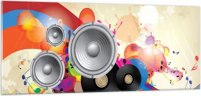 Produktbild von Bilder auf glas - Musik abstrakt Komposition Dekoration - 100x40cm - Glasbilder - Wandbilder - Kunstdruck - Wanddekoration aus Glas - Glas Bilder - Wandbild auf Glas - GAB100x40-2560