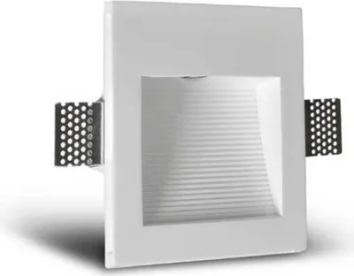 Produktbild von LED Gips-Wandeinbauleuchte Eckig Struktur 170x142x45mm Weiß Modul 1W 102lm warmweiß 3000K