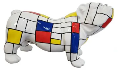 Obrázok produktu pre Moderná sochárska dekorácia Abstraktná figúra Sochy Deco Dog New 55 cm Statue