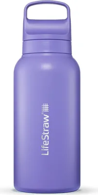 Immagine prodotto di Bottiglia con filtro per acqua LifeStraw Go 2.0 in acciaio inox Thistle Purple isolata da 1 litro - Viola