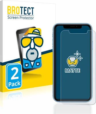 Produktbild von 2x BROTECT Schutzfolie für Apple iPhone XR / 11 Displayschutz Displayschutzfolie Folie Matt Entspiegelungsfolie