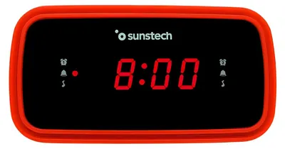 Zdjęcie produktu dla Sunstech FRD60, Zegar, FM, PLL, LED, 1,52 cm (0.6"), Czarny, Czerwony, Przyciski