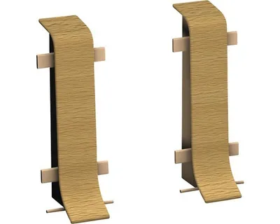 Produktbild von Prinz Verbinder für Klemm-Sockelleiste mit Kabelkanal Buche dunkel 50 mm