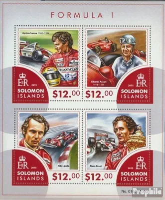 Produktbild von Briefmarken Salomoninseln 2015 Mi 3377-3380 Kleinbogen (kompl. Ausg.) postfrisch Formel 1