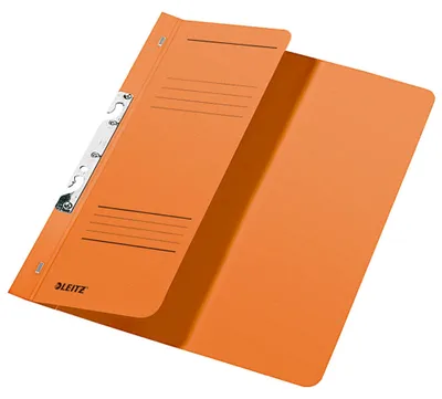 Image de Leitz 3744-00-45 3744 Farde à fentes, 1/2 couverture avant, A4, agrafage mécanique, carton manila 250 g/m2, orange