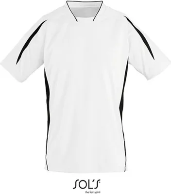 Produktbild von SOLs Teamsport 01638 | Herren Shortsleeve Shirt Maracana 2 - Farbe: White/Black - Größe: XXL