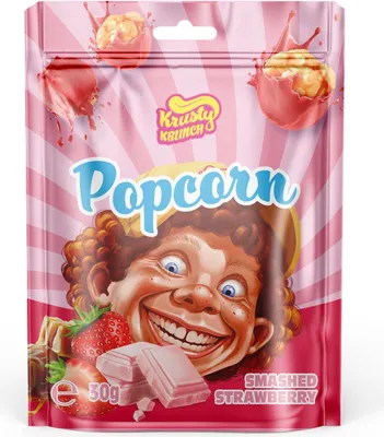 Produktbild von Krusty Krunch Popcorn Smashed Strawberry 30g