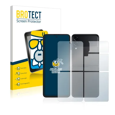 Produktbild von BROTECT Entspiegelungs Schutzglas für Samsung Galaxy Z Flip 3 5G (Display+Rückseite) Schutzfolie Panzer Folie Glas Display Schutz matt