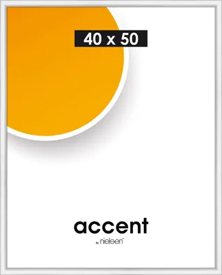 Produktbild von accent by nielsen Kunststoff Bilderrahmen Colorado Uni, 40x50 cm, Weiß