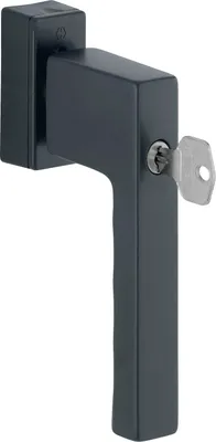 Immagine prodotto di Maniglia HOPPE per finestre con cilindro di chiusura TOULON, VK 32-42 mm, alluminio nero opaco