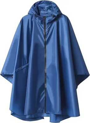 Produktbild von Regenponcho mit wasserdichten Reißverschlüssen, leicht, wiederverwendbar. Geeignet für Outdoor-Aktivitäten, Camping und Wandern