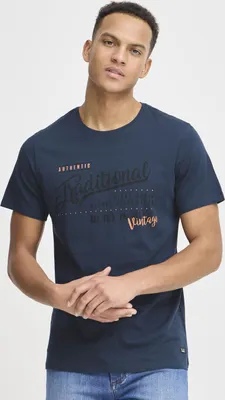 Produktbild von BLEND BHDoppler Herren T-Shirt Kurzarm Shirt mit Print  Rundhals-Ausschnitt 100% Baumwolle Regular fit
