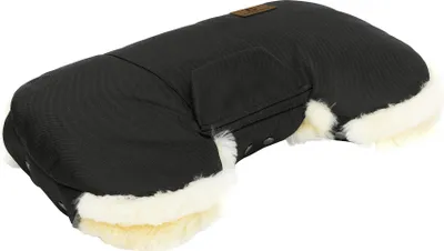 Image de BABYWORLD Chauffe-mains avec fourrure d'agneau noir