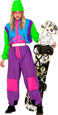 Produktbild von "SKI- SNOWBOARDANZUG VIOLETT-HELLBLAU-GRÜN" (Overall, Gürtel)