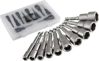 Produktbild von ChiliTec 22985 Bitsatz Steckschlüssel MAGNETIC 10-tlg. 6, 7, 8, 9, 10, 11, 12, 13, 14, 15mm