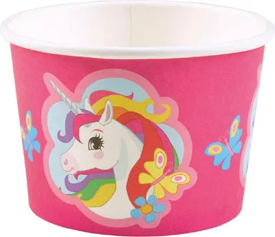 Produktbild von Papier-Eisbecher 8 Stück Einhorn