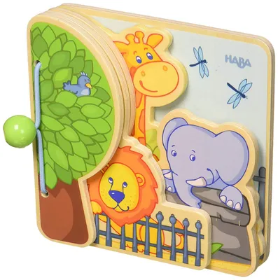 Productafbeelding van HABA 300129 - Dierenboekje voor baby's, speelgoed voor peuters, zwart