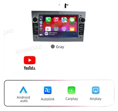 Zdjęcie produktu dla Samochodowy odtwarzacz multimedialny, ekran dotykowy, sterowanie głosowe, kompatybilny z modelami Opel Antara, Corsa, Meriva, Vectra, Zafira, kolor: szary