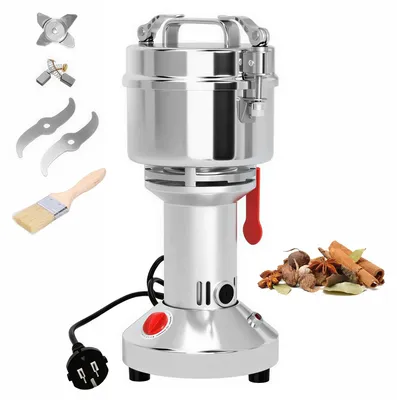 Getreidemühle, 500 g, Edelstahl, 28.000 U/min, 3 Klingen