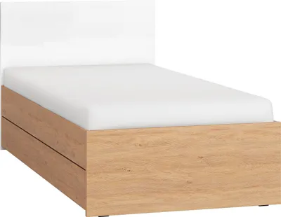 Produktbild von Einzelbett Arbolita 26, Farbe: Eiche / Weiß - Liegefläche: 90 x 200 cm (B x L)