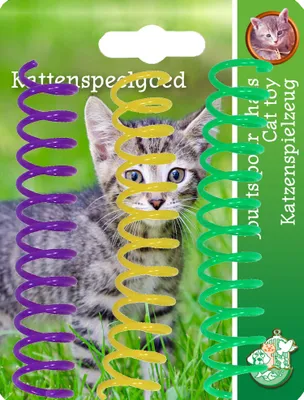 Produktbild von Katzenspielzeug Set mit 3 Sprungfedern, fördert Jagdinstinkt und Bewegung