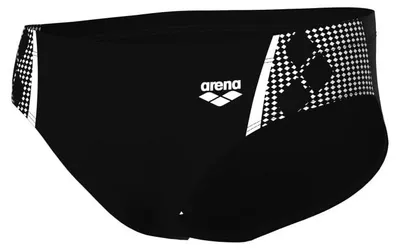Produktbild von Arena Herren Mens Graphic Swim Briefs, Black-White, 4 EU