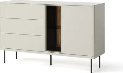 Produktbild von Furniture24 Sideboard Epiro Ep-03 Kommode Kaschmir / Dunkle Eiche
