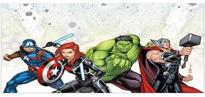 Tischdecke Avengers Mighty, Kunststoff, 180x120 cm, mehrfarbig
