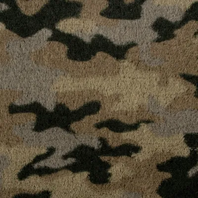 Produktbild von Fellimitat Stoff Meterware Kunstfell Camouflage schlamm schwarz 1,45m