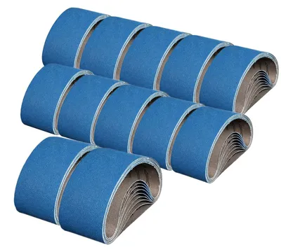 Image de Lot de 12 bandes abrasives de différentes granulométries, pour le bois et le métal