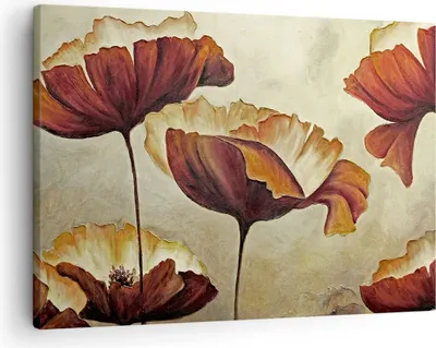Produktbild von Bild auf Leinwand - Leinwandbild - Mohn Blume Wiese - 70x50cm - Wand Bild - Wanddeko - Wandbilder - Leinwanddruck - Bilder - Kunstdruck - Wanddekoration - Leinwand bilder - Wandkunst - AA70x50-3760
