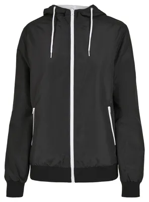 Produktbild von Build Your Brand - "Windrunner" Jacke für Damen LT2549 (S) (Schwarz/Weiß)