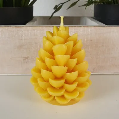 Obrázok produktu pre Včelí vosk sviečka Šiška sviečka 8 cm
