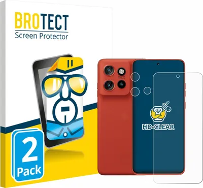 Produktbild von 2x Für Motorola Moto 60 Neo (Display+Kamera) Schutzfolie BROTECT Displayschutz Display Schutz Folie Klar Transparent
