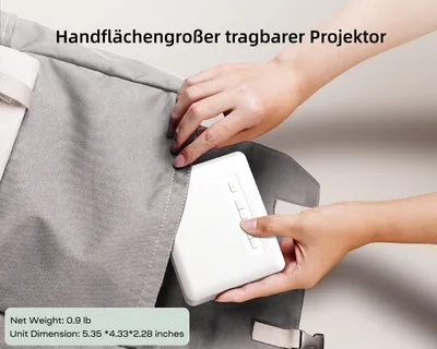 Obrázek produktu pro Yoton Y3-PW Mini projektor 5500Lumen, WiFi Bluetooth projektor s podporou Full HD 1080P, nativní 720P, kompatibilní s notebookem/PC/smartphonem