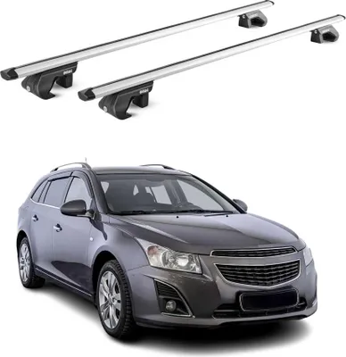 Obrázok produktu pre Strešný nosič Základný nosič pre Chevrolet Cruze Kombi 2012-2016 90 kg hliník strieborný 2x ABE